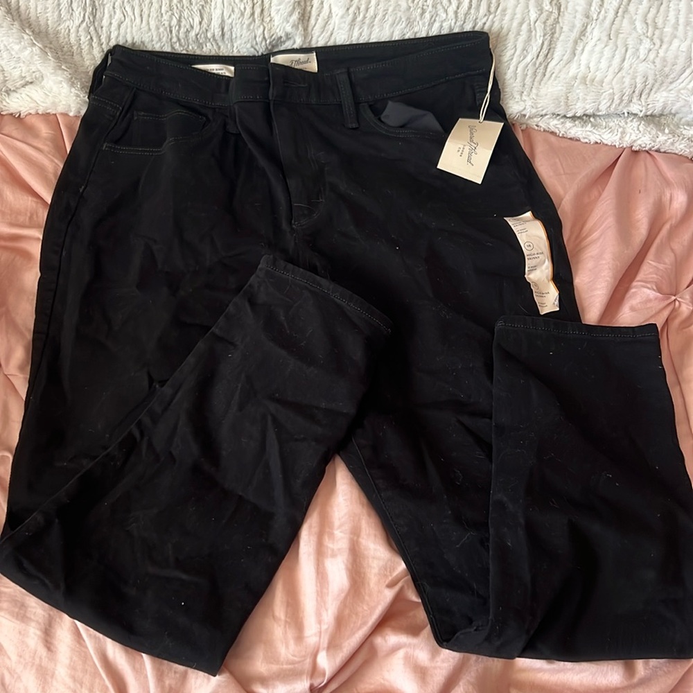 Black jeans, New with tags, high rise skinny jeans, size 16/33w